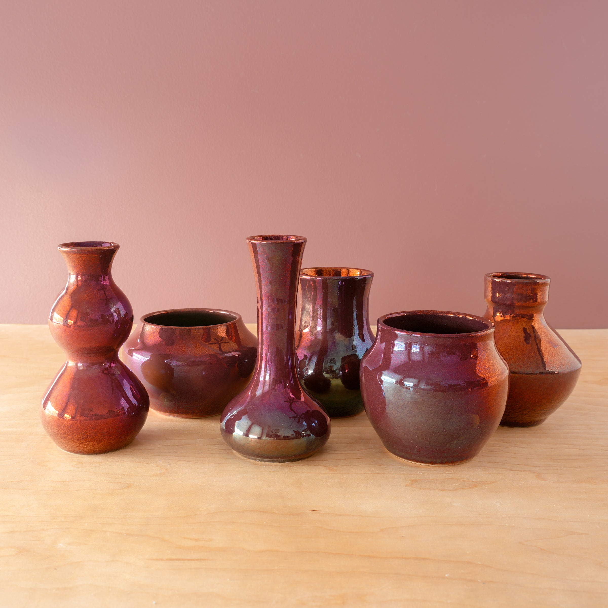 Copper Iridescent Petite Vase