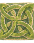 This Lover's Knot Tile features the matte bright light green Lime glaze.