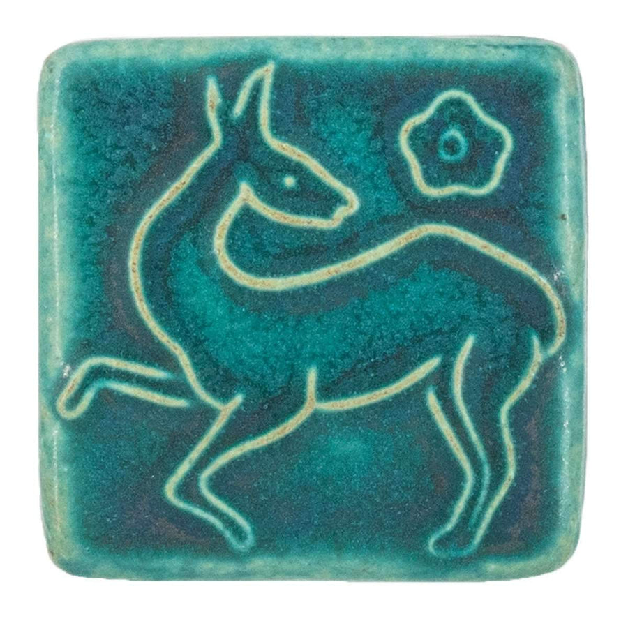 Ceramic Prancing Deer Tile