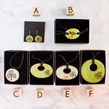 Ceramic Earthen Craft Pottery | Celtic Green Jewelry Collection