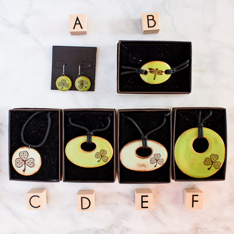 Ceramic Earthen Craft Pottery | Celtic Green Jewelry Collection