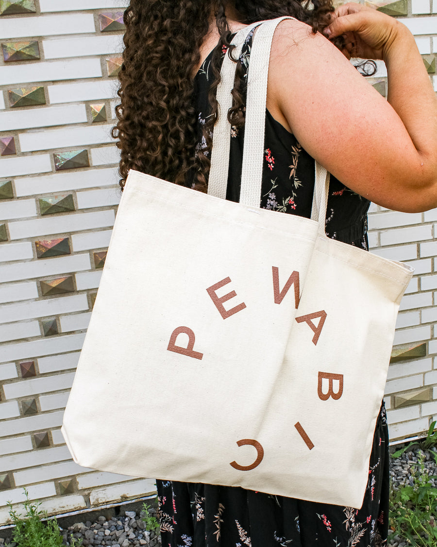 Ceramic Pewabic Logo Canvas Tote Bag