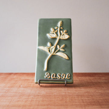 Ceramic Scott Weaver | 4x8 Basil Herb Tile