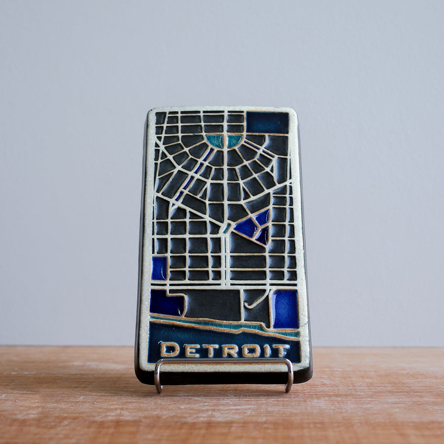 Ceramic Handpainted 4x8 Map Tile - Second