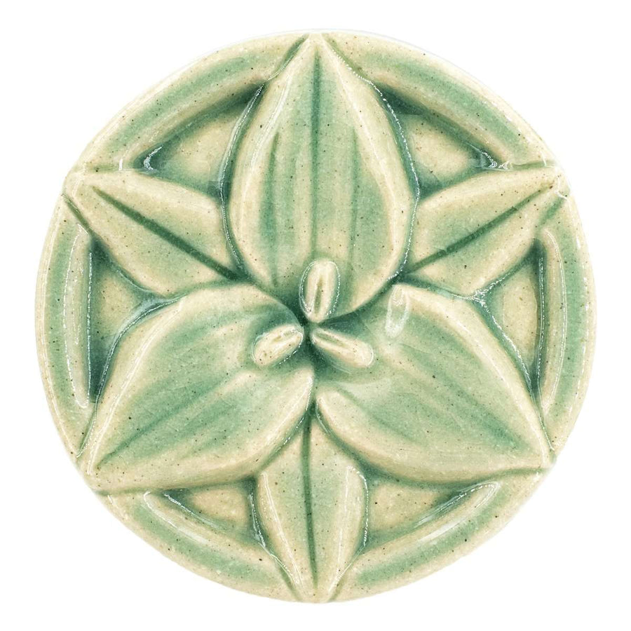 Trillium Inlay Trillium Tile – Pewabic Pottery