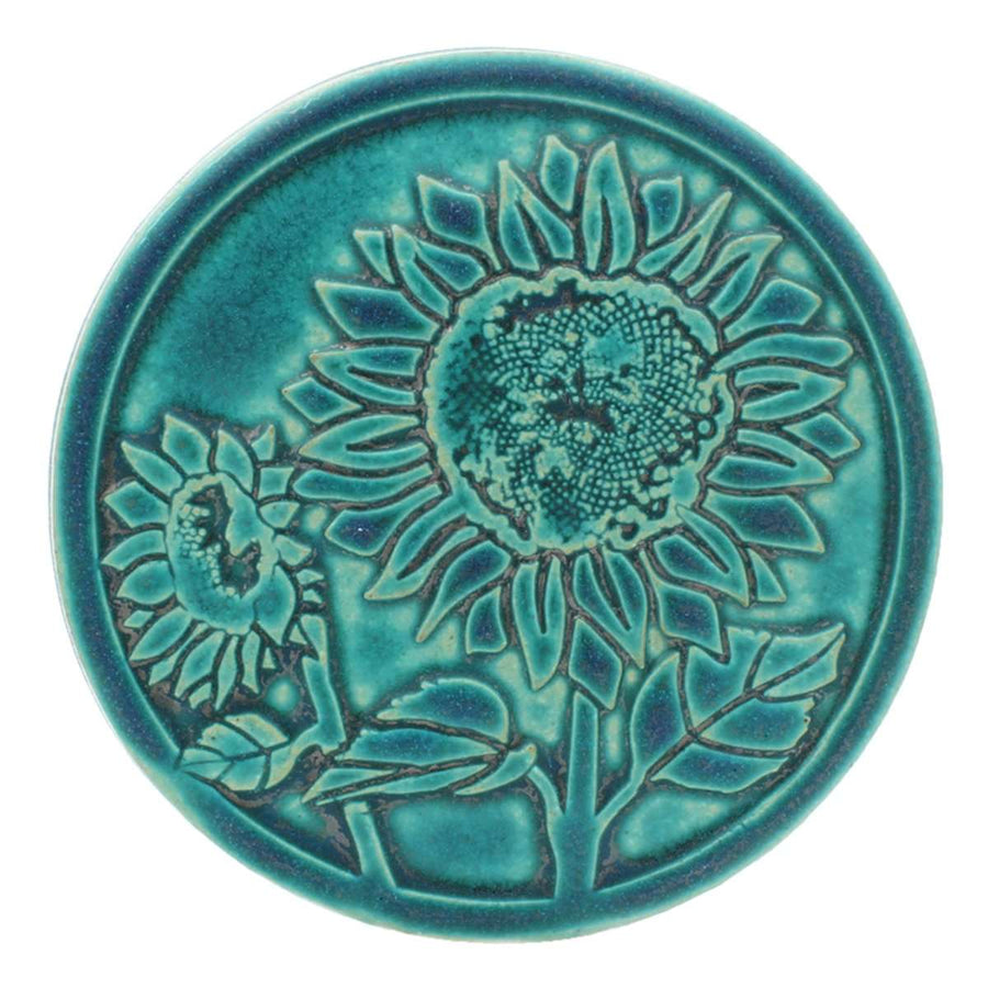 Ceramic Sunflower Trivet Tile