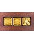 Honeybee and Honeycomb Tiles Triptych