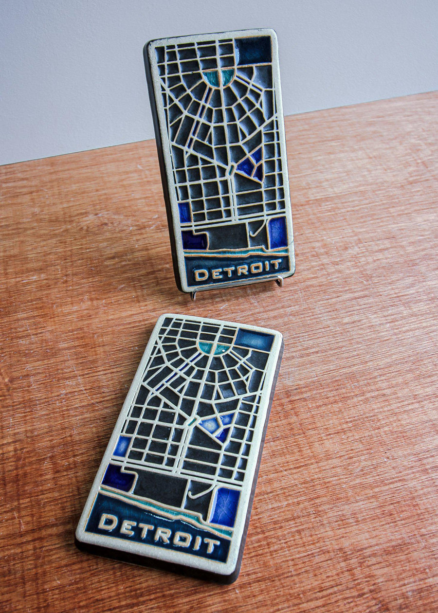 Ceramic Handpainted 4x8 Map Tile - Second