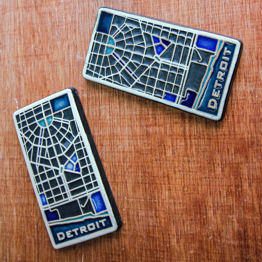 Ceramic Handpainted 4x8 Map Tile - Second