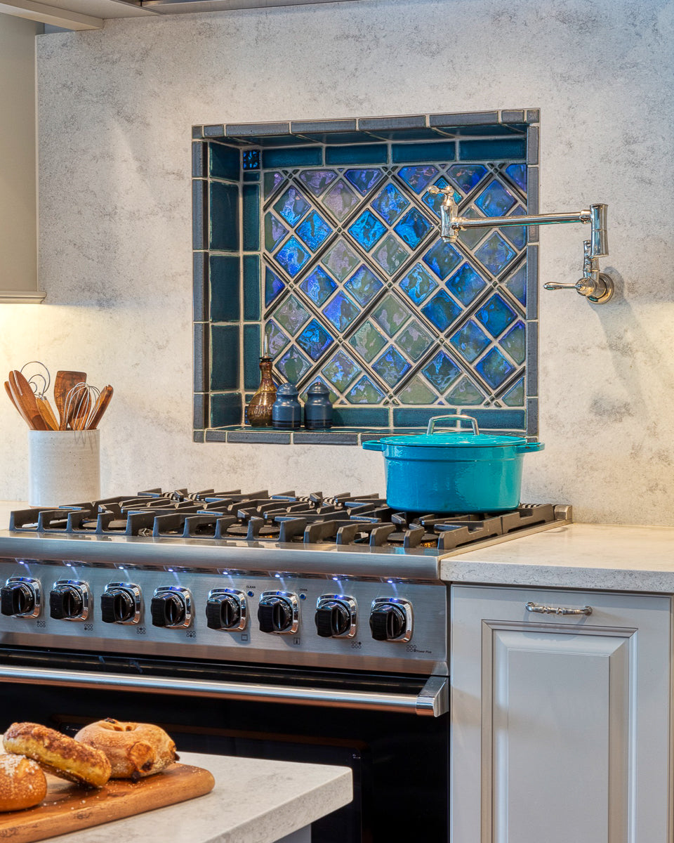 Iridescent Blue Kitchen Niche