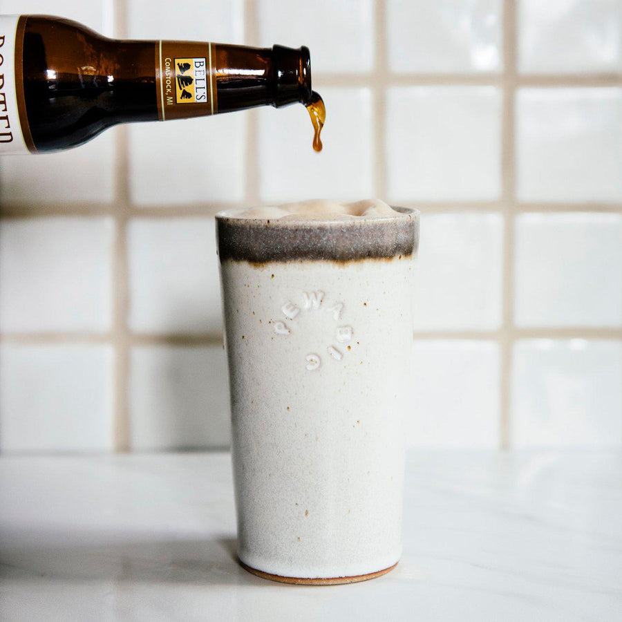 A Bell's beer is poured into a pint.