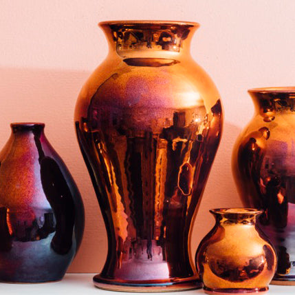 Ceramic Large Classic Vase | Copper Iridescent