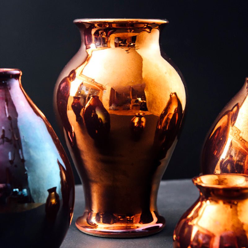 Ceramic Medium Classic Vase | Copper Iridescent