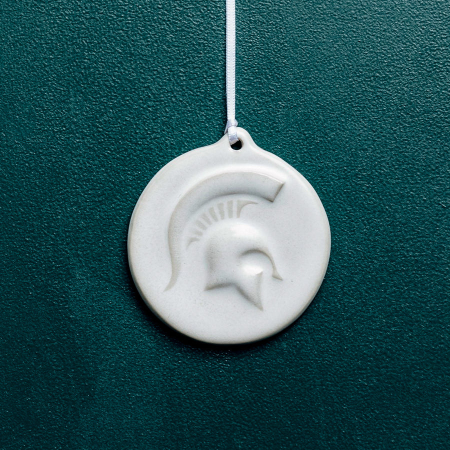 Ceramic Michigan State University Spartan Ornament