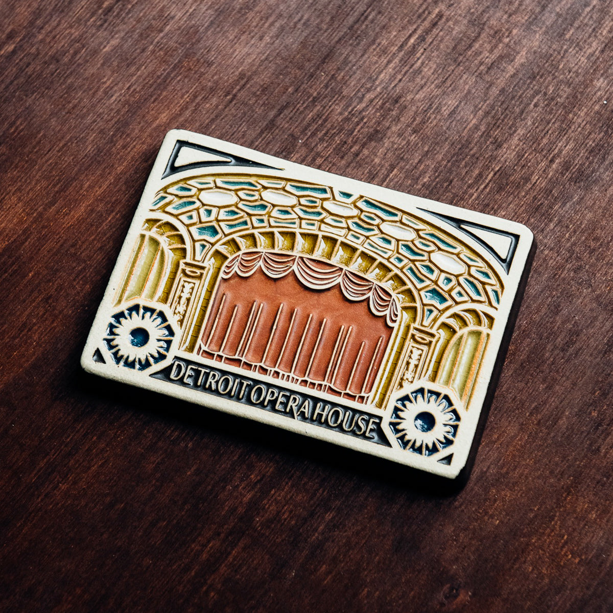 Ceramic Michigan Opera Theatre Postcard Tile