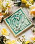 Another angle of the Daffodil Tile in Celadon.