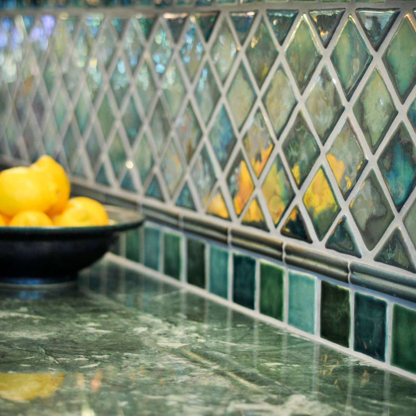 Ceramic Iridescent Backsplash
