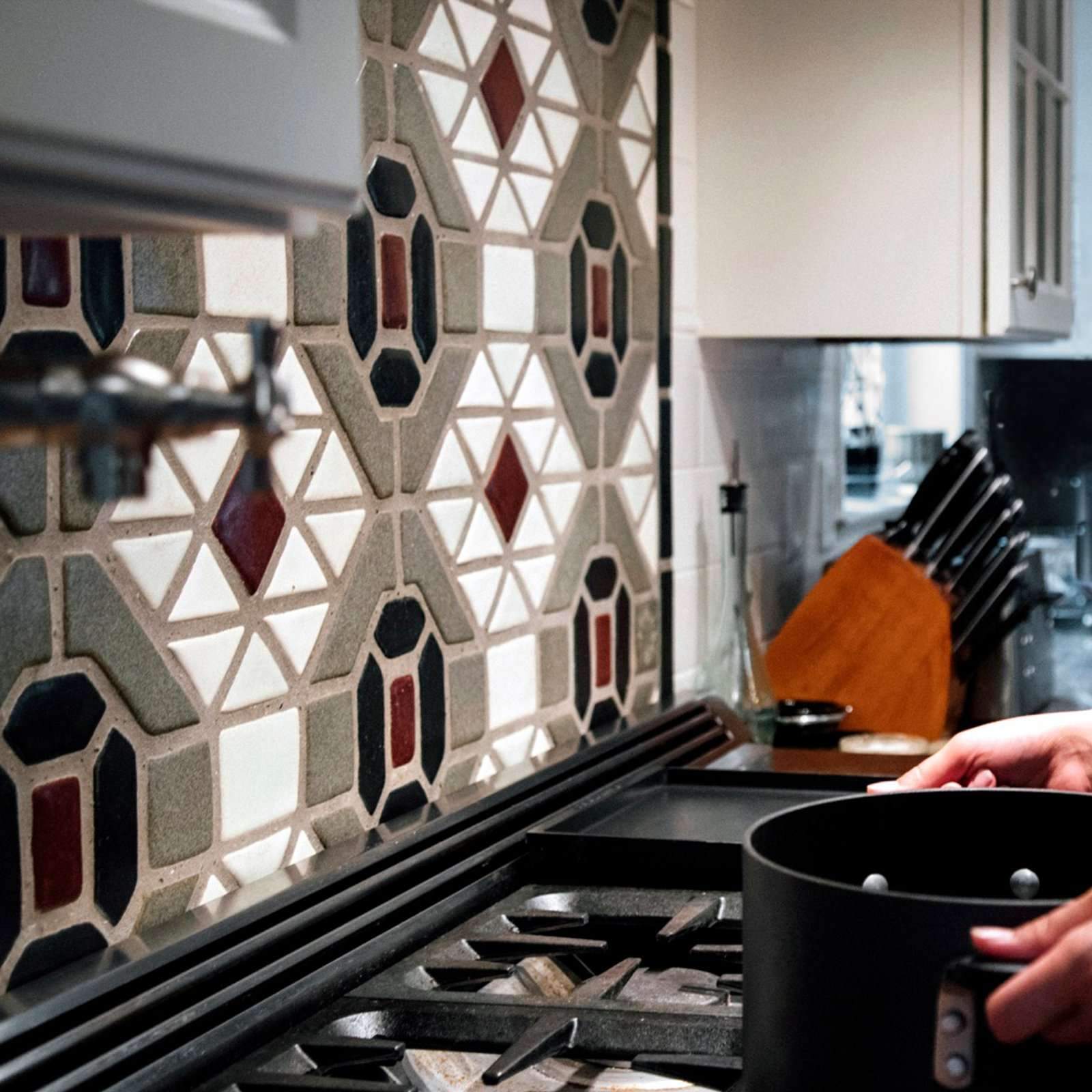 Guardian Building Tile Inspired Backsplash