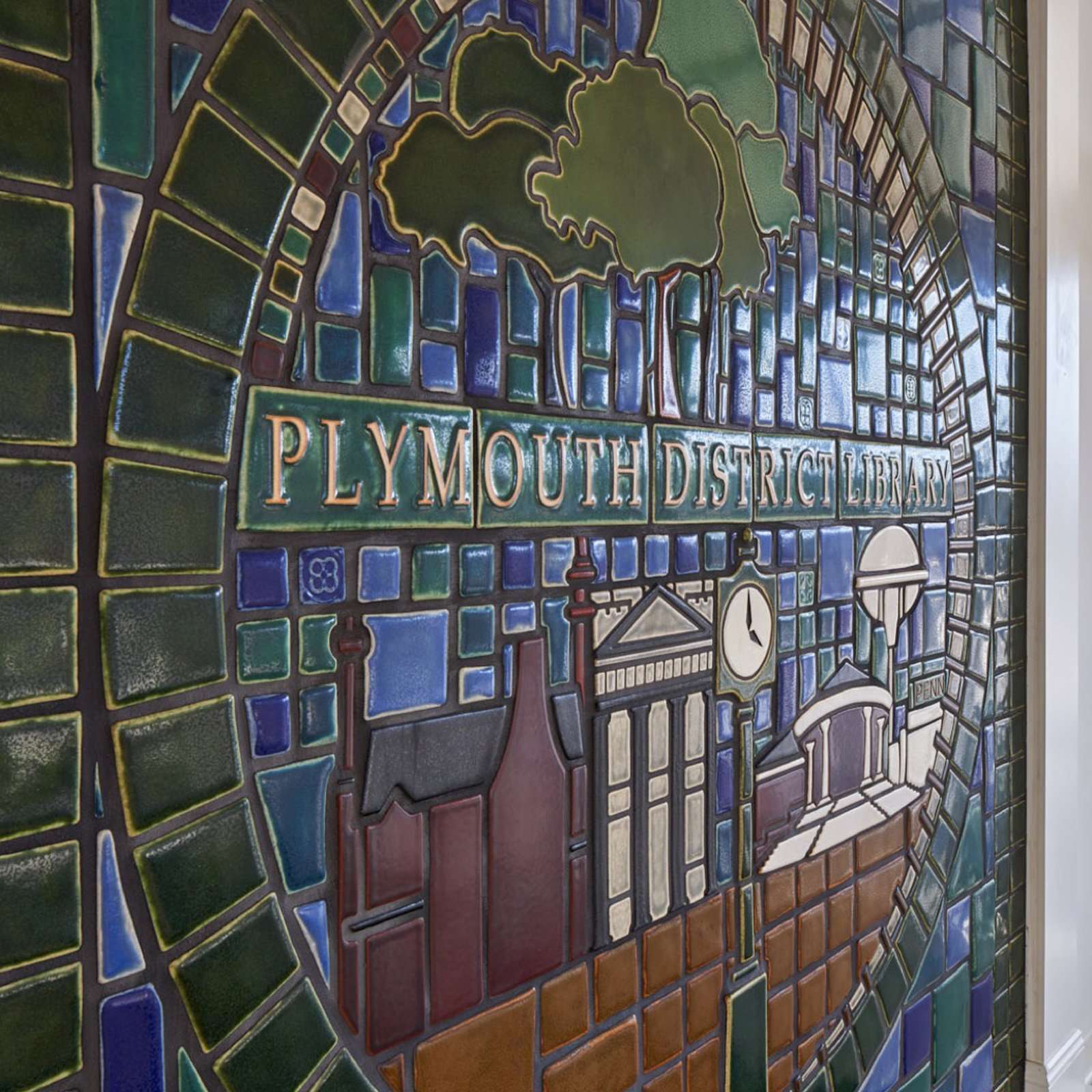 Ceramic Plymouth District Library Mural
