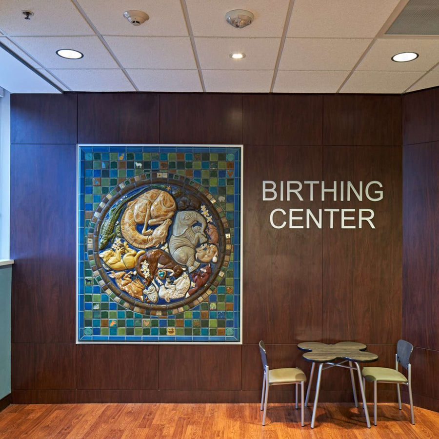 Ceramic St. John Hospital Birthing Center Mural