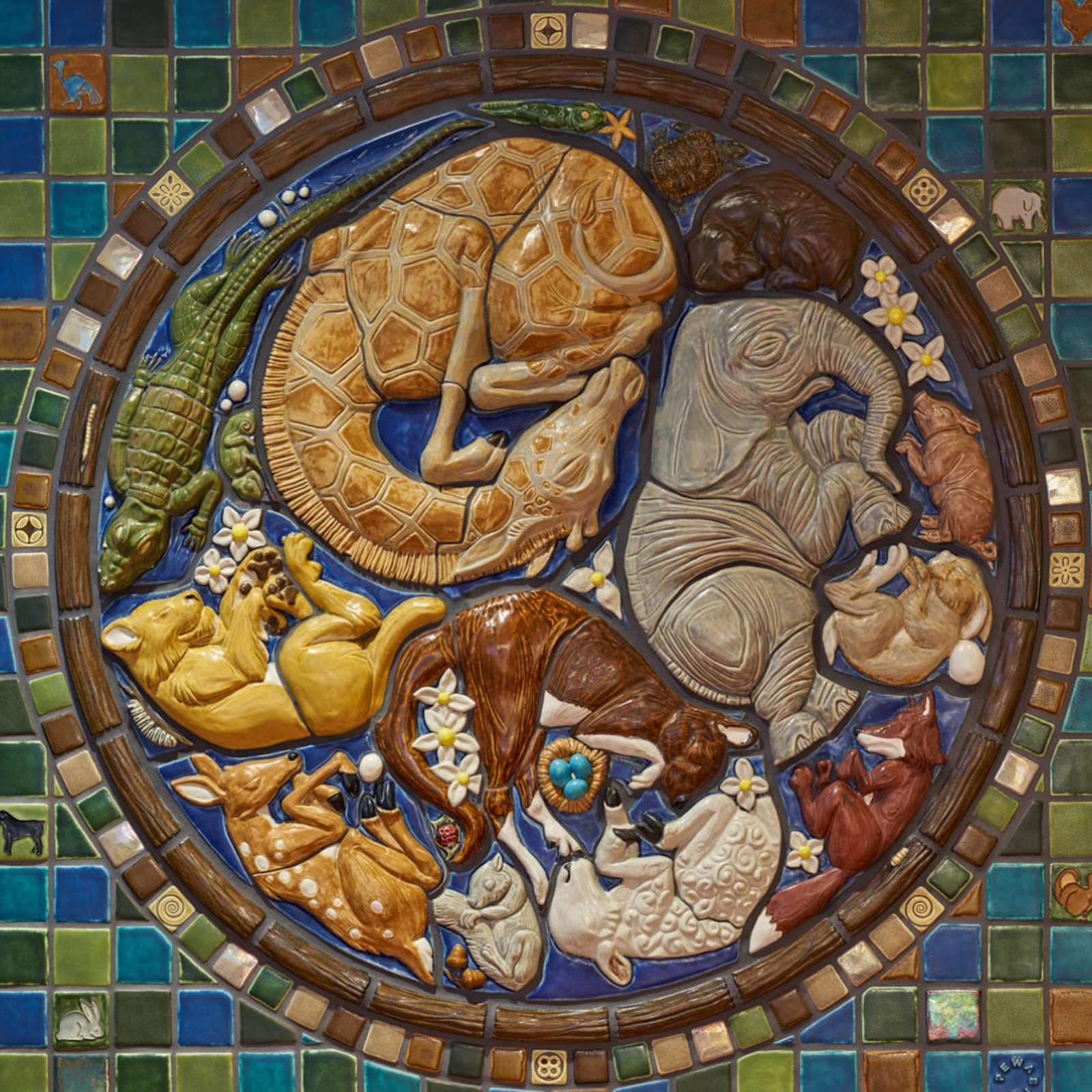Ceramic St. John Hospital Birthing Center Mural