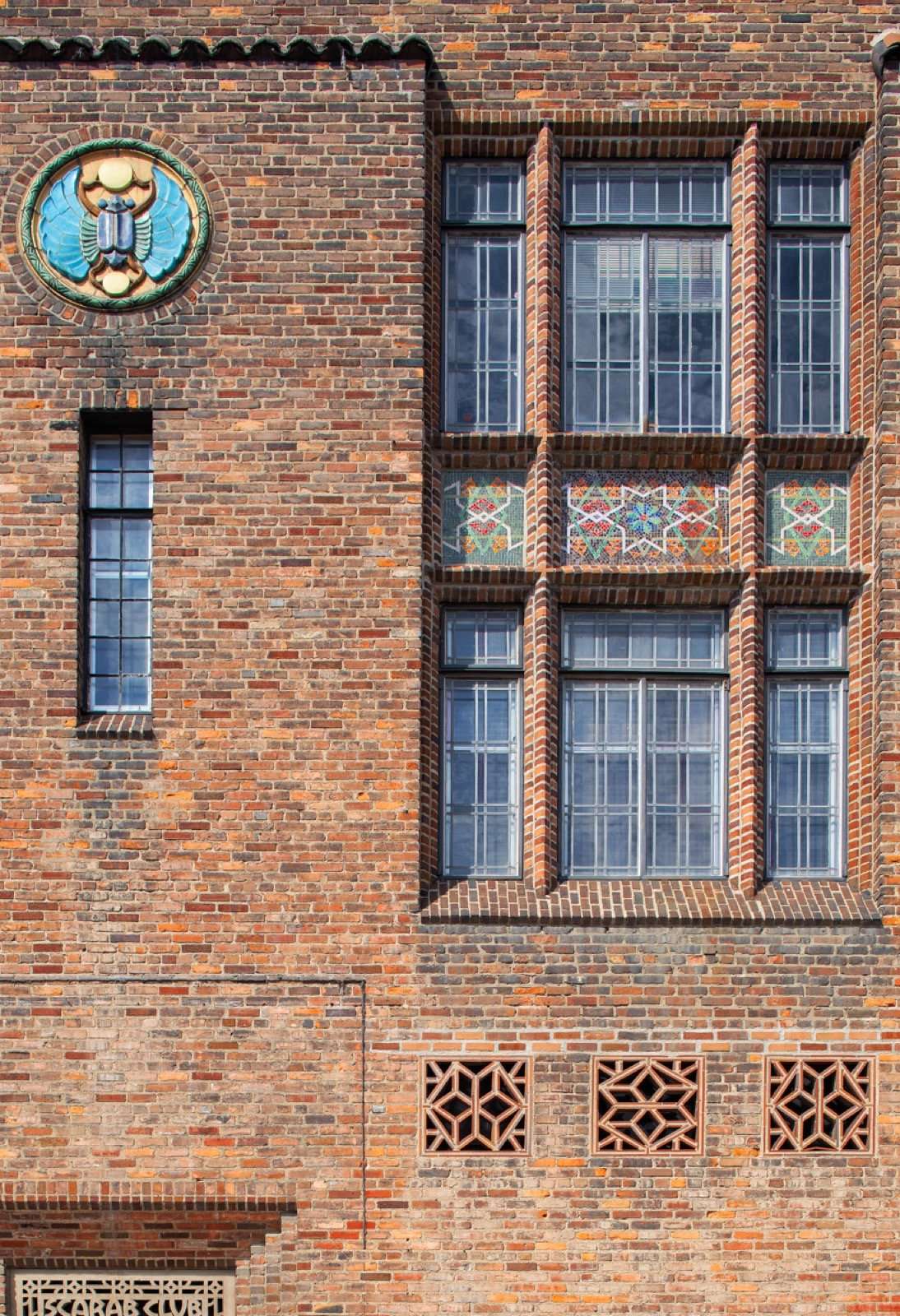 Ceramic Scarab Club Medallion