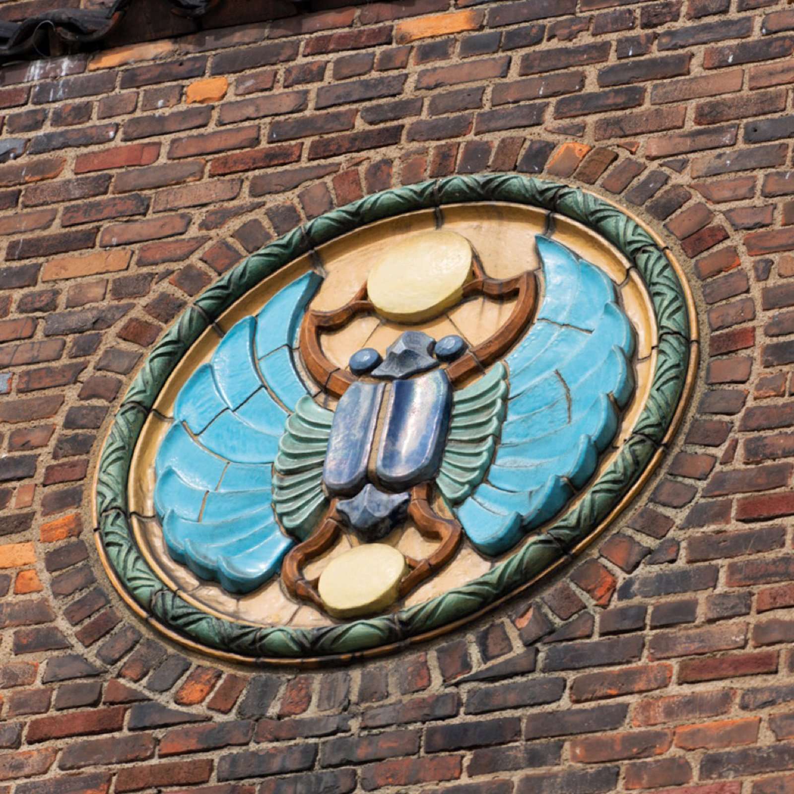 Ceramic Scarab Club Medallion