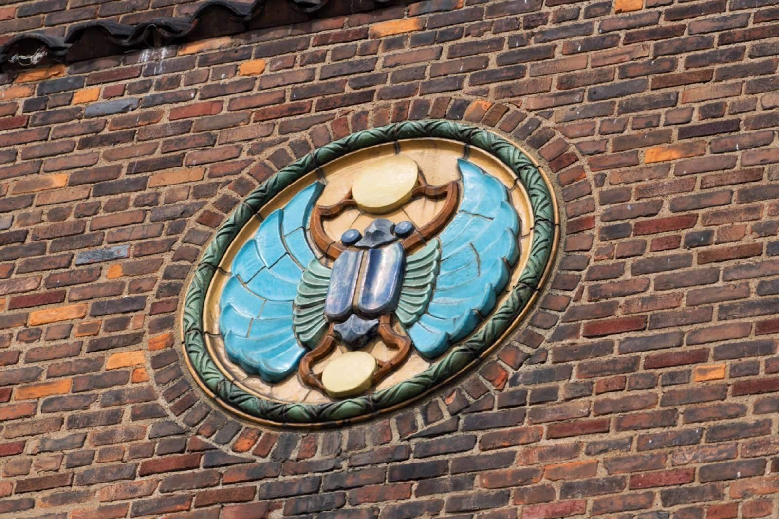 Ceramic Scarab Club Medallion