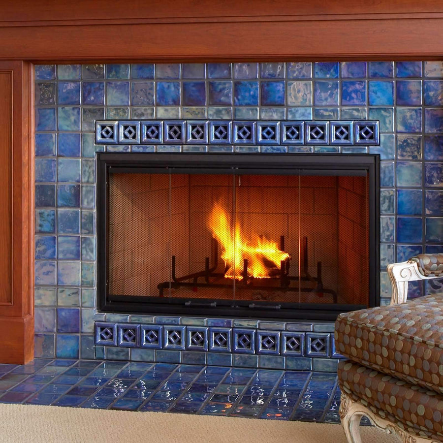 Ceramic Lake View Fireplace