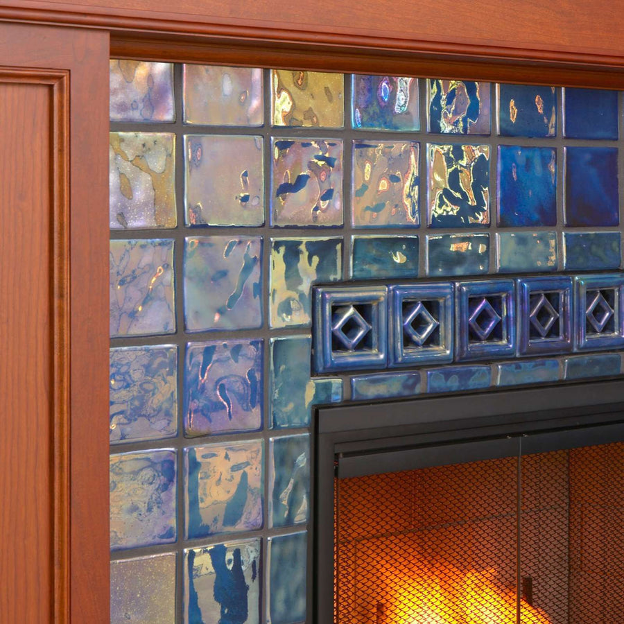 Ceramic Lake View Fireplace