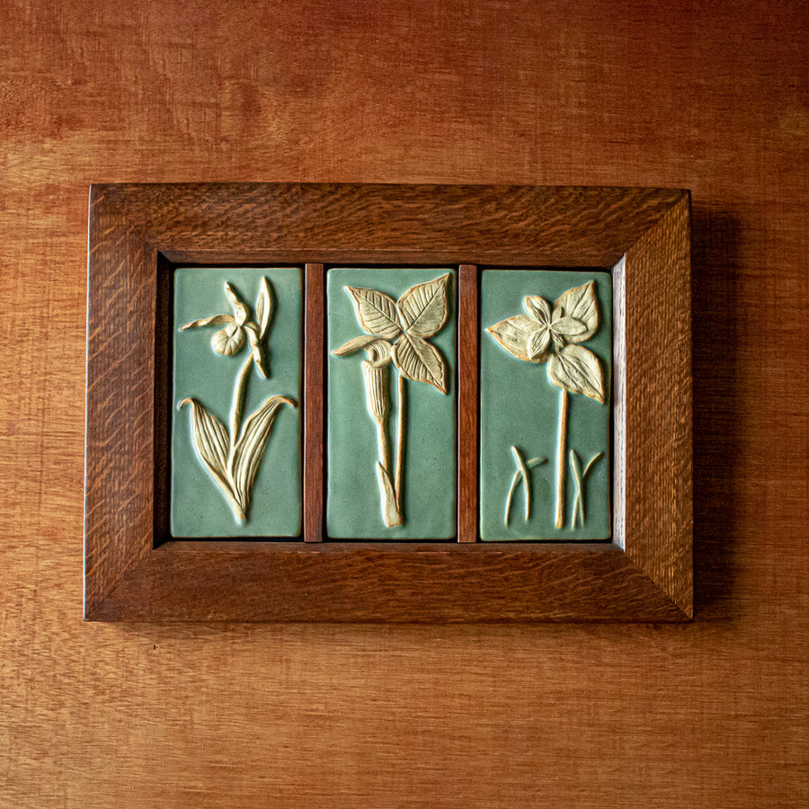 Ceramic Scott Weaver | Framed Wildflower Triptych