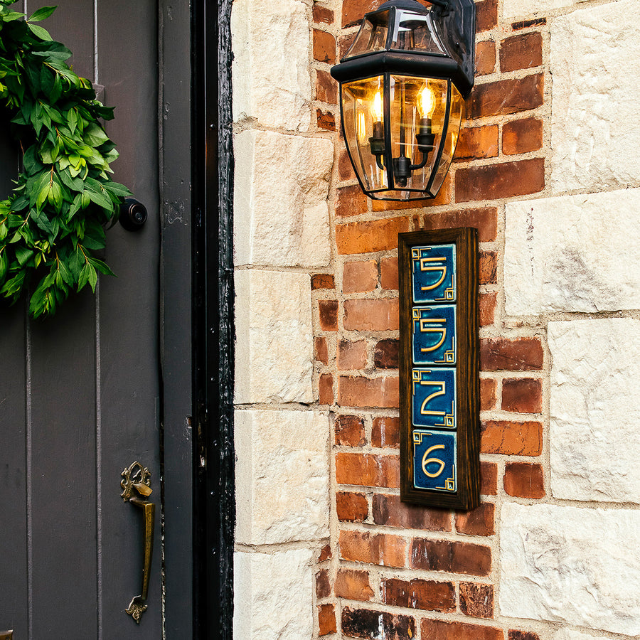 4 Digit Address Frame - Dark | Mutual Adoration – Pewabic Pottery