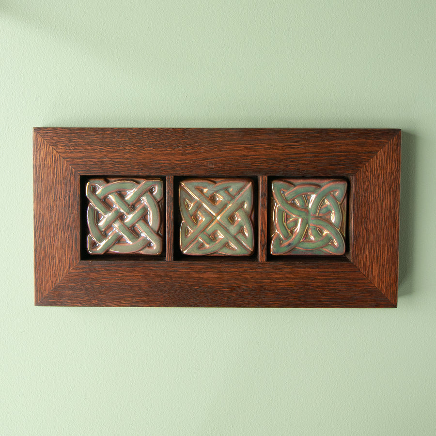 Framed Celtic Knots Triptych | Blush Iridescent