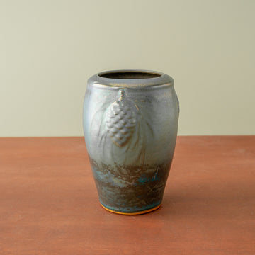 Pine Cone Vase | Matte Green Iridescent