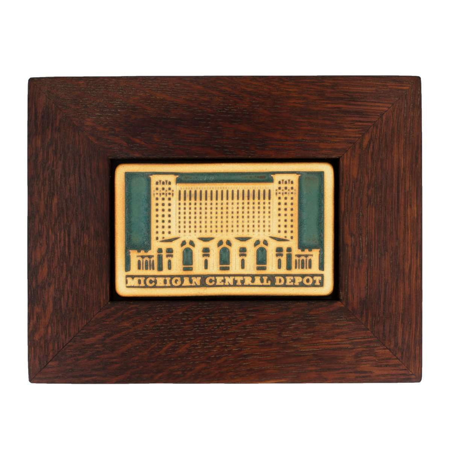 Framed Michigan Central Depot Tile