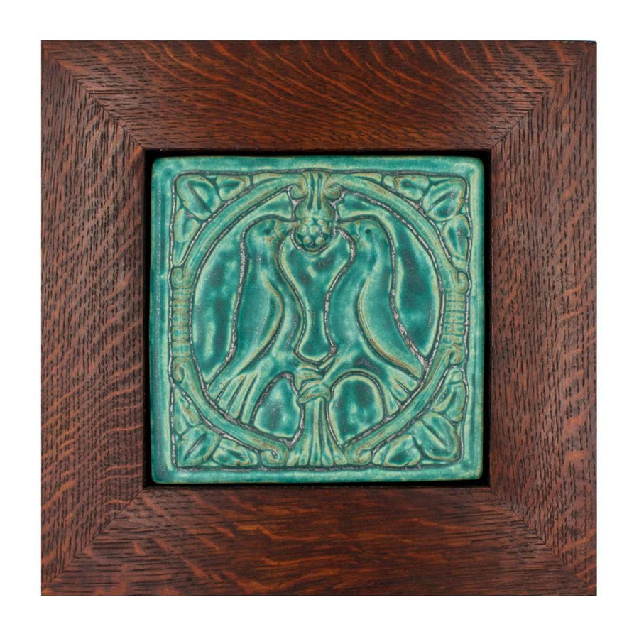 The Framed Ceramic 8x8 Lovebirds Tile