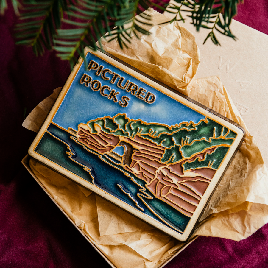 Pictured Rocks Postcard Tile