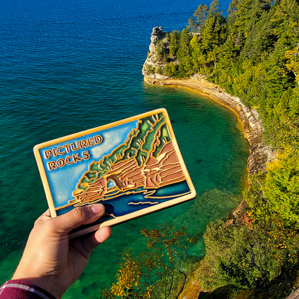 Pictured Rocks Postcard Tile – Pewabic Pottery