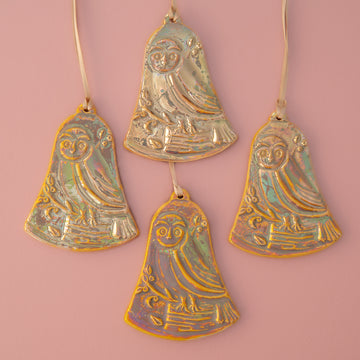 Woodland Owl Ornament, Iridescent